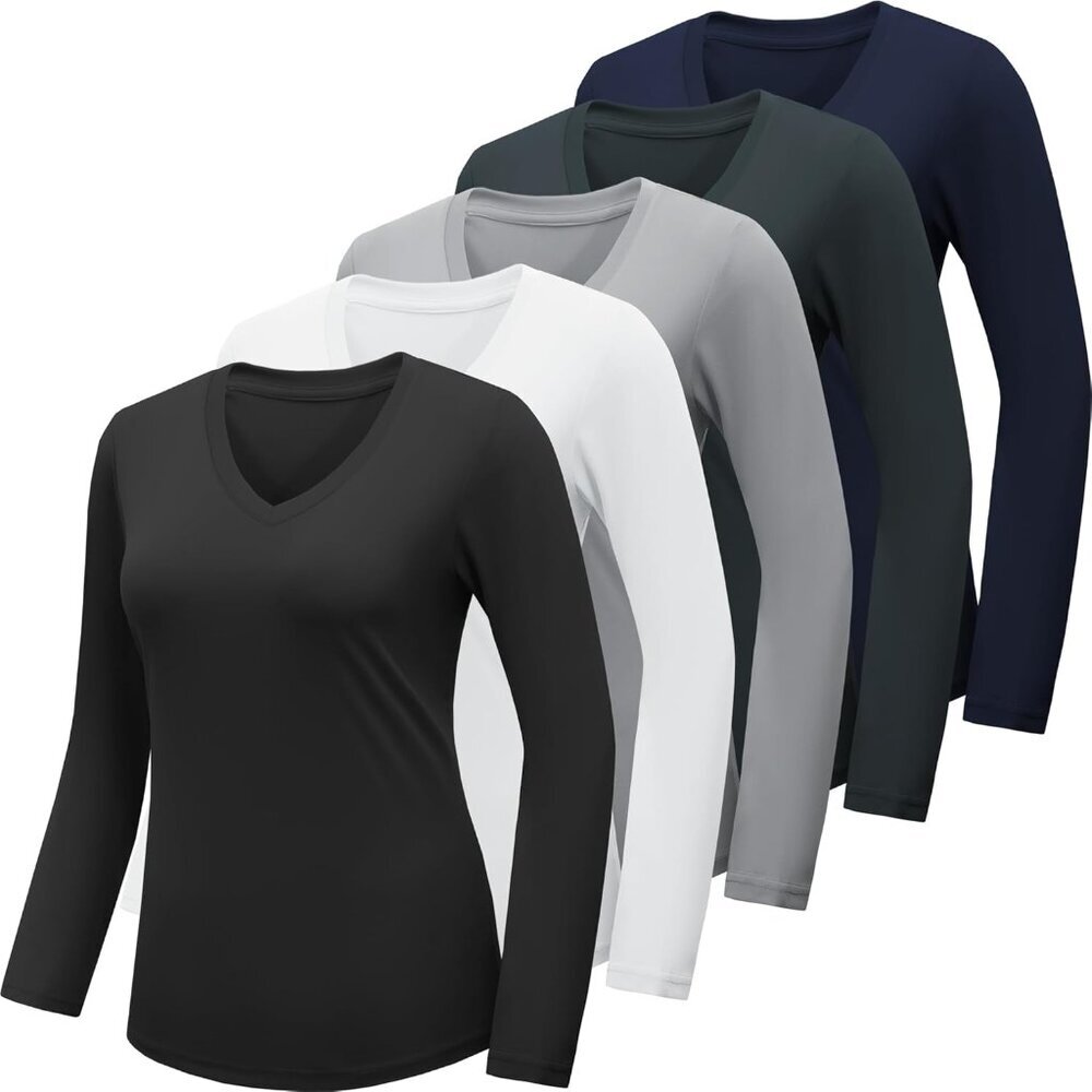 Long Sleeve Workout Shirts Women Moisture Wicking Quick Dry Athletic Top